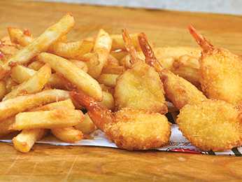 Butterfly Shrimp with Fries