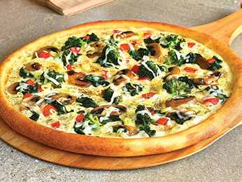 Veggie Alfredo Pizza